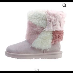 Ugg Classic Short Patchwork Fluff kids size 10